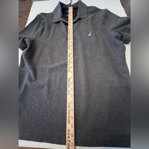NAUTICA CLASSIC FIT DECK POLO. SIZE XL SHORT SLEEVE GRAY MENS SHIRT - Picture 6 of 10
